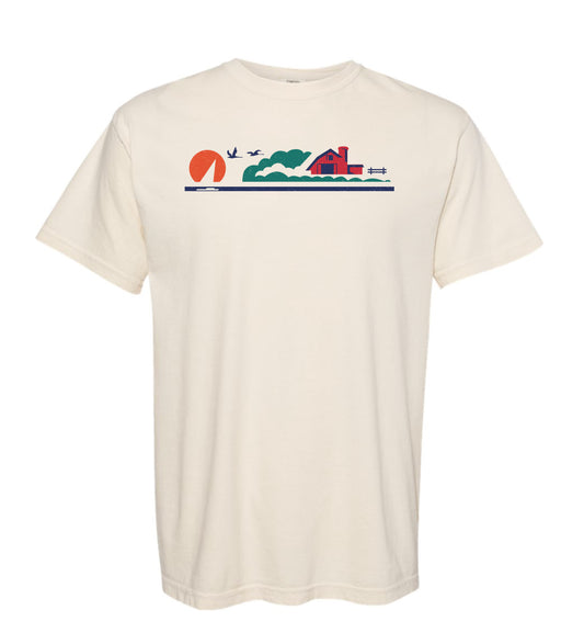 License Plate Tee. Cream.