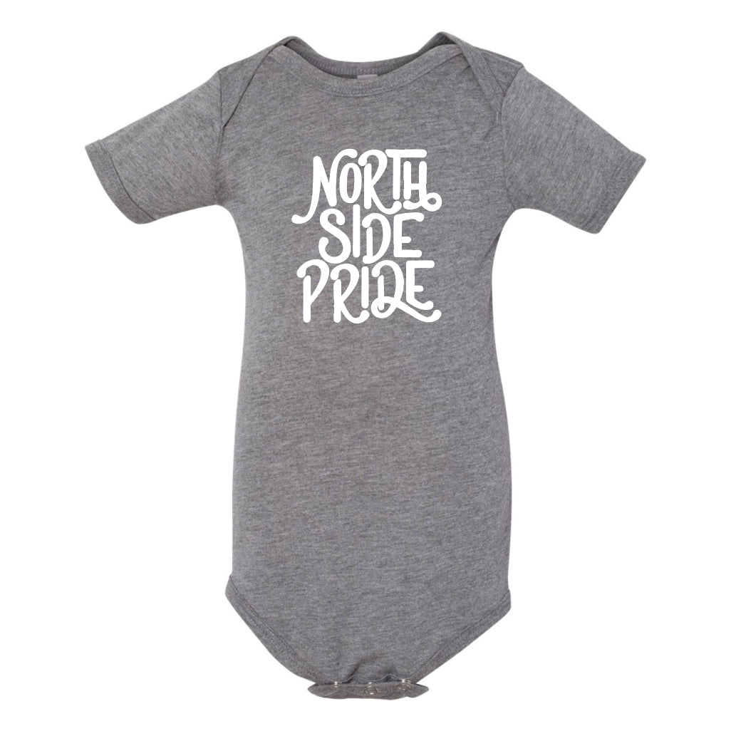 North Side Pride Onesie. Gray Triblend.