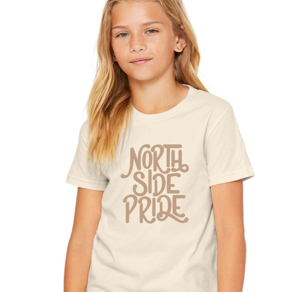 North Side Pride Kid's Unisex Tee. Natural.