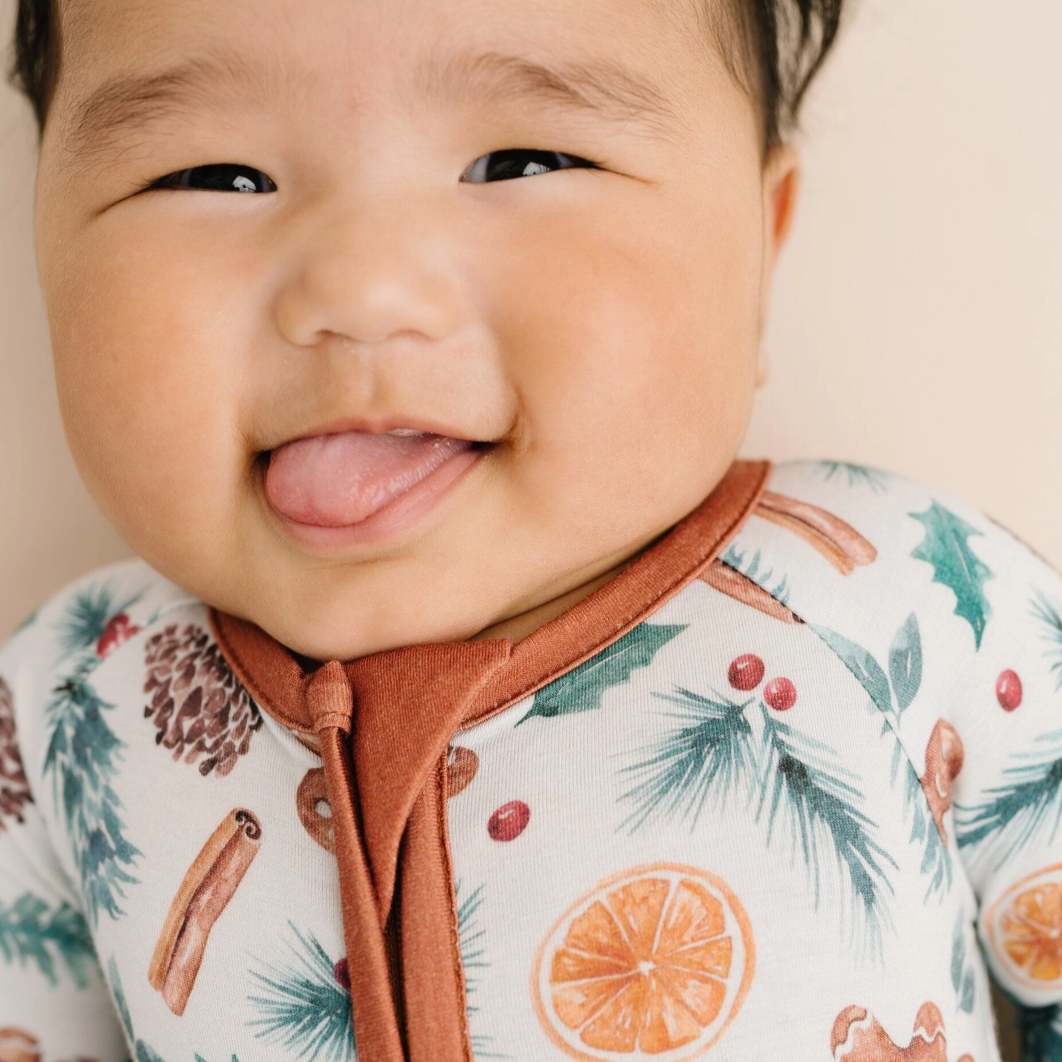 Christmas Vibes Bamboo Baby Sleeper Pajamas.