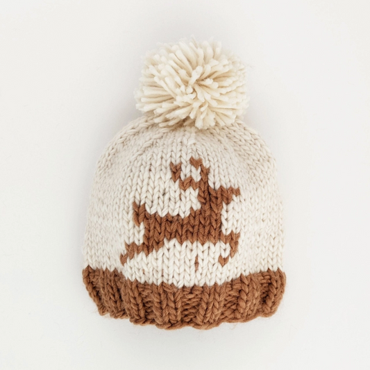 Oh Deer Holiday Baby Beanie Knit Hat.