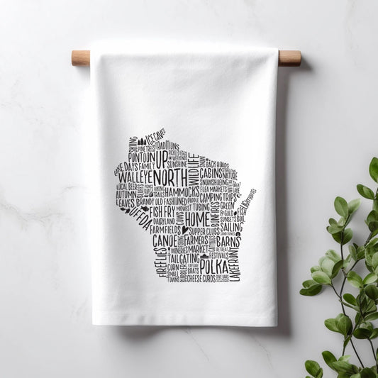 Wisconsin Favorites Tea Towel