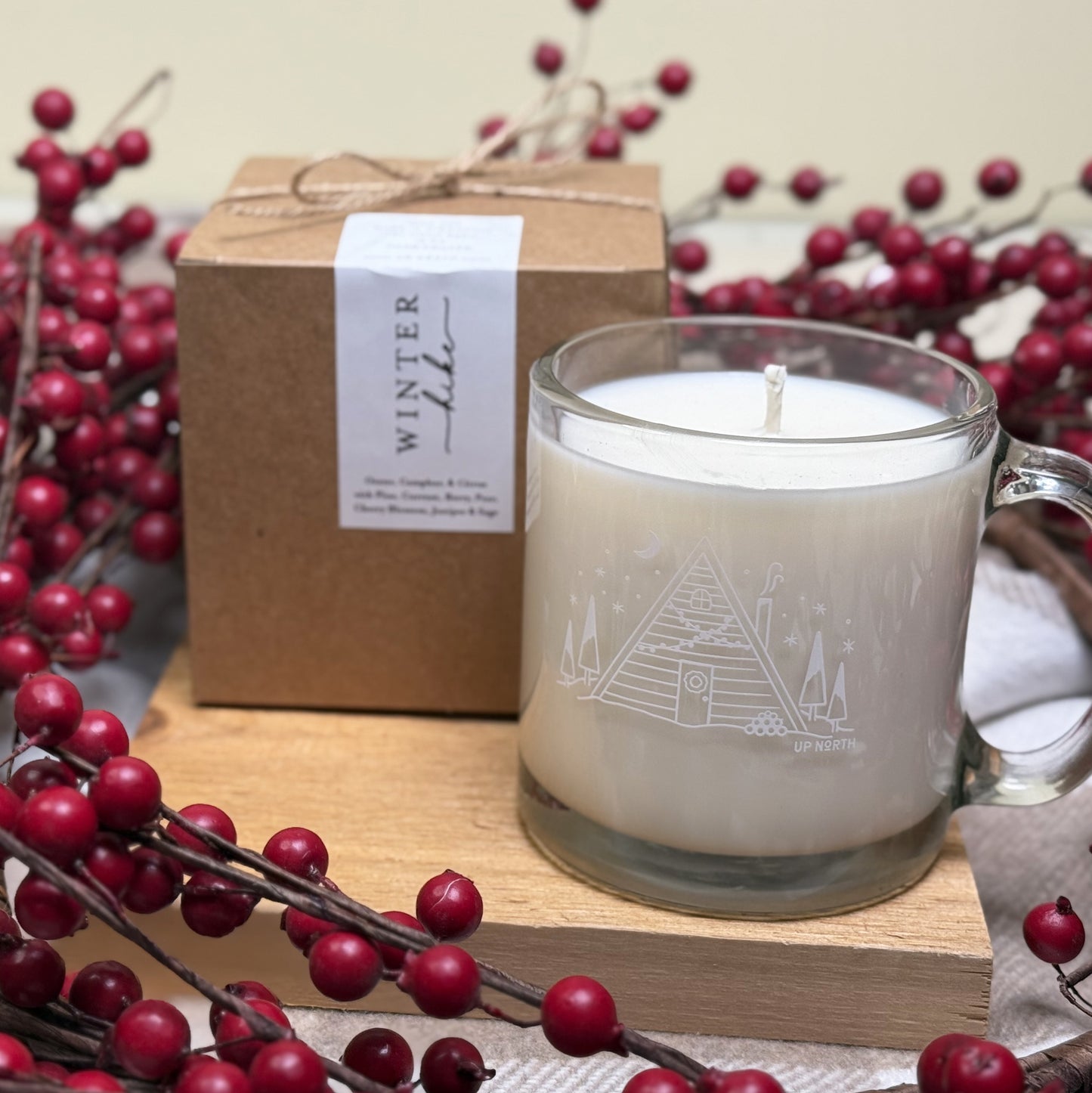 Winter A-Frame Holiday 100% Soy Candle.