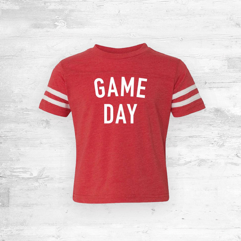 Toddler Gold Game Day Football Tee